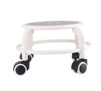 SUPYINI Silla baja enrollable con ruedas universales, materiales transpirables, diseño, alta capacidad de carga para el hogar (gris)