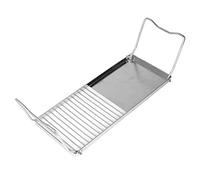 SUPYINI - Soporte de parrilla plegable de acero inoxidable para barbacoa, camping, viajes, mesa de cocina al aire libre portátil y seguro para eventos deportivos
