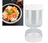 SUPYINI Tarro de cristal para conservas, 50 onzas, cristal de reloj de de oliva, a prueba de fugas, tarro de conserva, tarro para pepinos, jalapeños, separación seca y húmeda