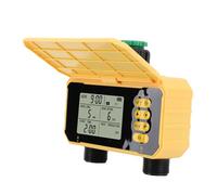 SUPYINI Temporizador automático con sensor de lluvia con panel solar, filtro de entrada de agua, para jardín, balcón, huerto, paredes verdes y más