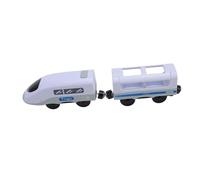 SUPYINI Tren de juguete eléctrico lindo azul y blanco para el hogar, juguete de ferrocarril infantil interactivo, movimiento alimentado por batería, narración de cuentos para jardín de infantes