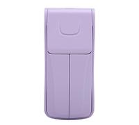SUPYINI Ventilador de mano portátil plegable con dos cabezas, 3 velocidades, viento fuerte, recargable por USB, mini ventilador de bolsillo silencioso para viajes (morado)