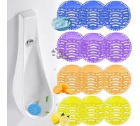 SUQ 12 Piezas Rejillas para Urinarios, Filtros de Urinario Pantalla Alfombrillas Perfumada, Desodorante de Urinario Olor Anti Salpicadura para Hoteles Oficinas Restaurantes