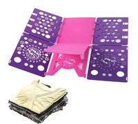 SUQ Doblador Ropa Plegable, Patrón Especial, Tablero Plegable Para Ropa, Doblador De Ropa Plegable De Plástico, Plegador Camisetas, Doblar Camisas, Placa De Plegar Camisetas, Jerséis (Púrpura rosa)