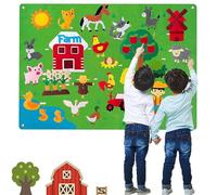SUQ Fieltro Story Board Set, Activity Board für Kinder Field, Lernspielzeug Kinderspielzeug Kinderspielzeug Storytelling Set Wiederverwendbares Hängendes Lernspielzeug, Frühherziehung Spielset