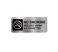 SUQ I OME Señal de metal con texto en inglés "No Smoking" para la escuela, interior, exterior, negocios y uso doméstico, material ACM, tamaño: 17,8 x 7,6 cm