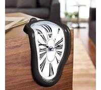 SUQ Reloj de Mesa y Pared Superrealista Salvador Dali - Fusión Con Números Romanos, Derretido, Creativo Para Repisa - Regalo Para Decoración en el Hogar, Oficina