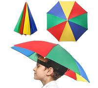 SUQ Sombrero Paraguas de Cabeza Resistente al Viento, Paraguas de Pesca con Protector Solar, Sombreros Paraguas de Cabeza de 95cm, Exterior sin Manos, Sombreros Paraguas Plegables de Protección para