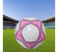 SUQ Talla Tradicional 5 Engrosar el Rosa Estrella de Cinco Puntas Cuero de la Fútbol, para Entrenamiento de Niños Adultos Competencias de Práctica, Entretenimiento, Juegos de Interior/Exterior