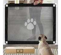 SUQ Valla para Perros, 100 X 80 cm, Barreras Protectoras para Perros, Puerta De Bebé, Fácil De Instalar y Cerrar Sin Taladrar, Puerta Mágica para Mascotas Puerta De Escalera, Pasillos, Puertas