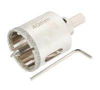 SUQIN Sierra Perforadora De Diamante De 40mm Con Broca De Centro Piloto,Broca De Cristal Con Revestimiento De Diamante Para Azulejos, Porcelana, Vidrio, Mármol y Cerámica