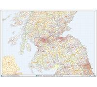 Sur de Escocia - Mapa de muro de código postal