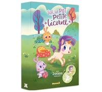 Sur le pot Petite Licorne: Avec 2 stickers magiques, 1 livre, 1 planche de stickers, 1 charte évolutive et 1 poster