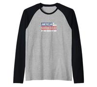 Sur por La Gracia De Dios Americano por Nacimiento Camiseta Manga Raglan