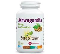 Sura Vitasan Ashwagandha - 30 Cápsulas Vegetales 500mg - Extracto de Raíz con 5% Witanólidos - Adaptógeno Natural para Equilibrio Mental y Resistencia al Estrés