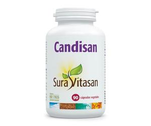 SURA VITASAN Candisan 90 Cápsulas con Ácido Caprílico, Ajo, Orégano y Selenio - Suplemento Herbal para Equilibrio Microbiológico Intestinal y Apoyo al Sistema Inmunitario