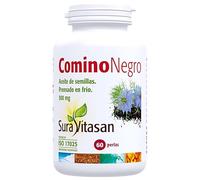Sura Vitasan Comino Negro (Black Seed Oil) 60 Perlas - Aceite de Semillas Puras 500mg - Potente Antioxidante, Defensas y Sistema Inmune - Rico en Timoquinona