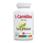 SURA VITASAN L-Carnitina 500 mg 60 Cápsulas | Tartrato de L-Carnitina de Rápida Asimilación, Soporte para Metabolismo Energético y Rendimiento Físico