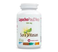 SURA VITASAN Lapacho Pau D'Arco 500 mg 100 Cápsulas - Complemento Alimenticio de Corteza 100% Recolección Silvestre - Apoyo a las Defensas Naturales y Bienestar Digestivo