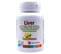 Sura Vitasan Liver 45 Cápsulas - Con Cardo Mariano, Alcachofa, Remolacha, Rábano Negro y Cúrcuma - Suplemento para Función Hepática