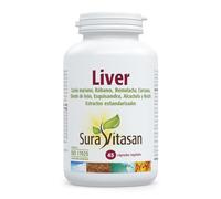 SURA VITASAN Liver 90 Cápsulas - 8 Extractos para Función Hepática y Confort Digestivo - Cardo Mariano, Rábano, Remolacha, Cúrcuma, Diente de León, Esquisandra y Alcachofa con Ácido Lipoico