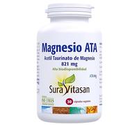 Sura Vitasan Magnesio ATA (Acetil Taurinato) 30 Cápsulas - Magnesio Patentado de Alta Absorción Cerebral - Alivio del Estrés, Ansiedad, Migrañas y Fatiga Mental - Memoria y Sistema Nervioso