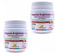 Sura Vitasan Magnesio Bisglicinato + Vitamina C Polvo - Pack Ahorro 2 x 226gr - Con Ácido Málico - Suplemento Biodisponible que Refuerza las Funciones del Magnesio en el Organismo