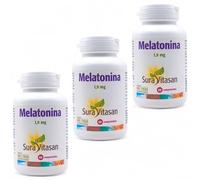 Sura Vitasan Melatonina - Pack Ahorro 3 x 60 Comprimidos de 1.9mg - Con Melatonina - Ayuda a Disminuir el Tiempo para Conciliar el Sueño