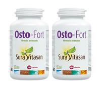 SURA VITASAN Osto-Fort Pack de 2 x 180 (360 Cápsulas) | para Salud Ósea y Dental, con Hidroxiapatita Microcristalina, Vitaminas D3 y K2, Minerales, Extractos y Aminoácidos