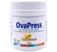 Sura Vitasan OvaPress Glucosa 70gr - Con Mio-Inositol, D-Chiro-Inositol y Vitamina B8 - Suplemento para el Equilibrio Metabólico y Hormonal - Control de la Glucosa - Sabor Neutro en Polvo