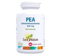 Sura Vitasan PEA 60 Cápsulas Vegetales - (Palmitoiletanolamida) Micronizada 600mg - Antiinflamatorio y Analgésico Natural - Alivio del Dolor Crónico, Articular y Neuropático - Alta Absorción