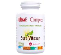 Sura Vitasan Ultra B Complex 60 Cápsulas Vegetales - Complejo de Vitamina B de Alta Potencia - Con Vitamina B12, B6, Ácido Fólico, Colina e Inositol - Energía, Sistema Nervioso y Anti-Estrés