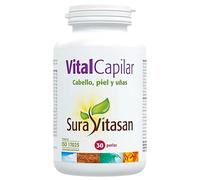 Sura Vitasan Vital Capilar 30 Perlas - Con Sabal, Semilla de Calabaza y L-Cistina - Nutricosmética Avanzada para Cabello, Piel y Uñas - Frena la Caída y Aporta Brillo