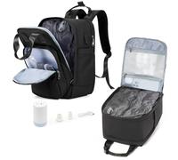 suradar Mochila al Vacio con Bomba Vacuum Backpack Mochila Compresion al Vacio Viaje Cabina Avion 40x20x25 Equipaje de Mano con Sistema de Compresion para Hombre y Mujer Negro