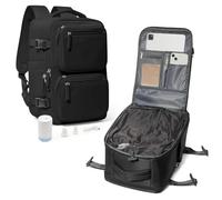 suradar Mochila al Vacío Mochila Viaje Cabina Avion 40x20x25 Ryanair Mochilas Vacio con Bomba para Hombre y Mujer con Sistema de Compresion Negro