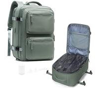 suradar Mochila Compresion al Vacio con Bomba Mochila de Viaje con Vacio Cabina Avion 45x36x20 para EasyJet Equipaje de Mano Vacuum Backpack para Mujer Hombre Verde Militar