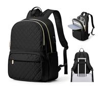suradar Mochila Ordenador Portatil 15.6 Pulgadas Mujer Impermeable Negro