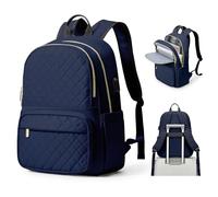 suradar Mochila Portatil Mujer Impermeable Mochila Ordenador Portatil 15.6 Pulgadas Mochila Escolar Adolescente Mochila Antirrobo del Negocio Trabajo Diario Viaje Escolares Azul oscuro
