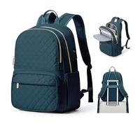 suradar Mochila Portatil Mujer Impermeable Mochila Ordenador Portatil 15.6 Pulgadas Mochila Escolar Adolescente Mochila Antirrobo del Negocio Trabajo Diario Viaje Escolares Azul pavo real