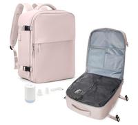 suradar Mochila Viaje al Vacio, Mochila Vacio con Bomba Travel Backpack Bolsa de Cabina Avion 45x36x20 para EasyJet Equipaje de Mano con Sistema Compresion para Hombre y Mujer Polvo de raíz de Loto