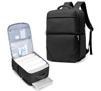 suradar Mochila Viaje Cabina Avion 40x20x25, Mochilas de Cabina para Ryanair, Travel Backpack, Mochila Portatil Hombre Mujer, Equipaje de Mano Bolso Mochilas Negro Negro