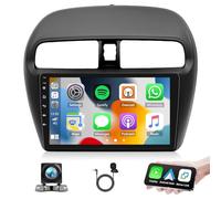 Surakey 4G + 64G Android 14 Radio de coche para Mitsubishi Mirage Space Star 2012-2019 con inalámbrico Carplay Android Auto 9 pulgadas Pantalla táctil Radio con GPS Navi WiFi Bluetooth FM RDS