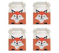 Surakey Cajas de regalo de animales, paquete de 24 cajas de regalo de granero de granja, cajas de regalo de papel, embalaje de mano, cajas de regalo de cumpleaños para baby shower, niños y niñas, fiesta de cumpleaños (zorro)