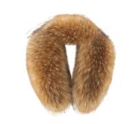 Surakey Cuello con Capucha de Pelo Sintético de Zorra, Cuello de Invierno de Pelo Sintético con Botón y Orificio para Llave, Elegante Bufanda Caliente, Cuello Chal Desmontable para Parka, Chaqueta