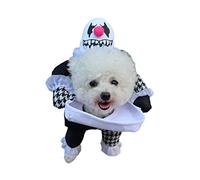 Surakey Disfraz de perro de Halloween para mascotas, divertido disfraz de payaso, disfraz terrible, novedad para mascotas, ropa de Halloween, fiesta, cosplay, adecuado para perros pequeños y gatos