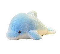 Surakey Lindo Juguete De Peluche De Delfín, Luz De Noche LED Colorida, Juguetes De Peluche De Animales, Juguetes De Peluche Suaves Y Brillantes, Cojín, Almohada De Felpa, Regalo para Niños, 30 CM