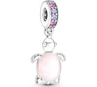 SURALIN 1 paquete de pulsera con dijes de cuentas de tortuga, compatible y collares de pulsera de mujer europeos, regalo del día de la madre - rosa
