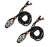 SURALIN 2 uds cordón de collar de cristal soporte de piedra hueca soporte de piedra vacío cordón de collar de repuesto cordón de collar de piedra de cuarzo