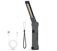 Suranew Linterna LED de trabajo, lámpara de taller, luces de inspección COB recargables con gancho para colgar y base magnética para camping, senderismo y emergencias