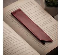 SURAZO Marcapáginas de piel larga hecha a mano - Marcador de libro de piel auténtica de alta calidad con forro de terciopelo - Diseño elegante, Riot - Idea de regalo perfecta para los amantes de los